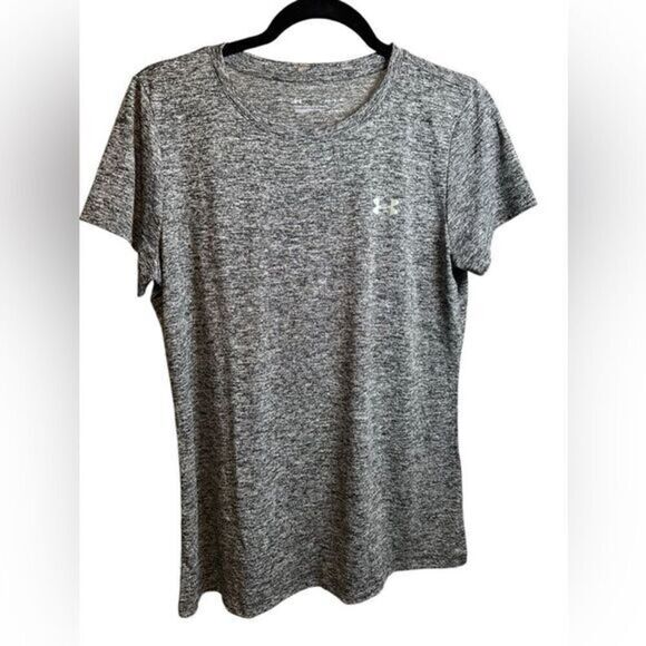 NWT Under Armour Women’s Gray Short Sleeve Performance Athletic Tee Shirt Size M - Picture 1 of 5